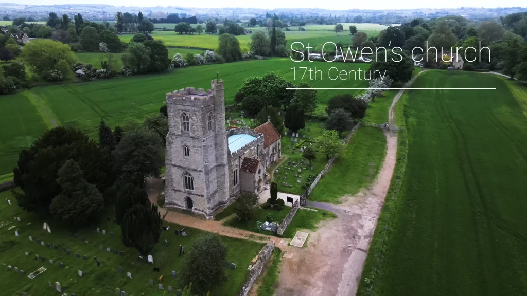 Bromham Mill & St. Owens Church - Church from above