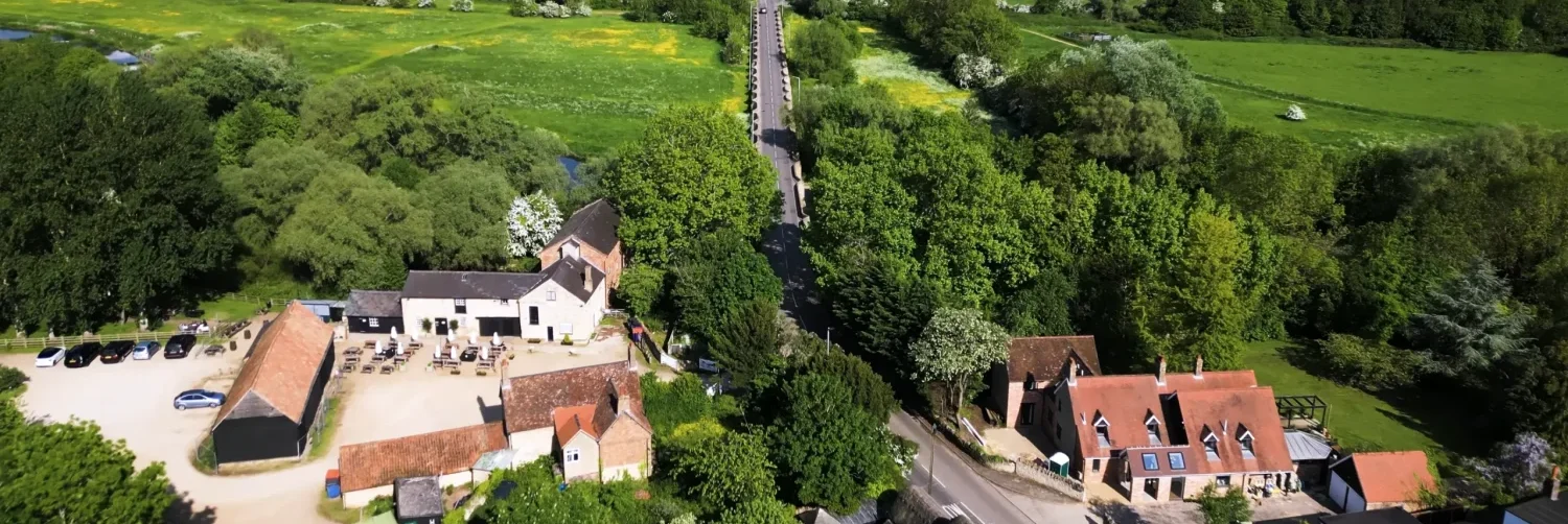 Bromham Mill & St. Owens Church From The Air